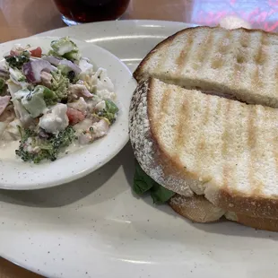 Turkey Reuben and Broccoli slaw