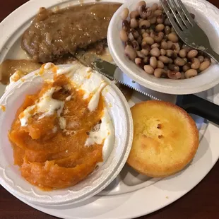 a plate of food on a table