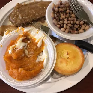 a plate of food on a table