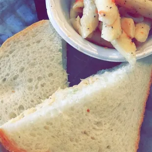 a sandwich and french fries