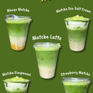 Matcha drinks available starting Jan 1, 2025