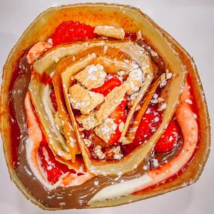 strawberry tart crepe + nutella