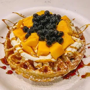 Mango Boba Belgian Waffle