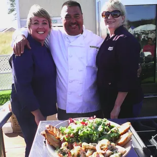 With the amazing hosts of Americas test kitchen, can't believe they let me cook with them and hang out on stage!