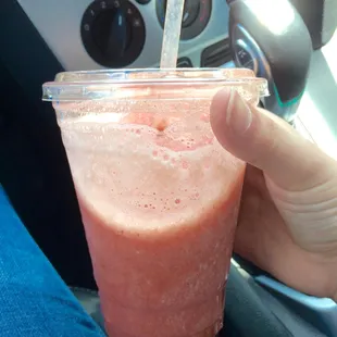 A large Yum-Me smoothie! Very yummy, indeed!
