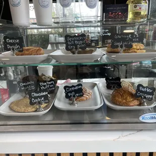 a display of pastries