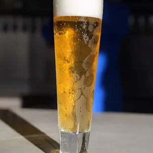 a glass of beer
