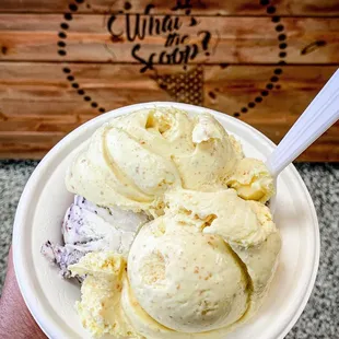 Lemon Cheesecake Custard &amp; Blueberry Waffle Cone (must get btw)