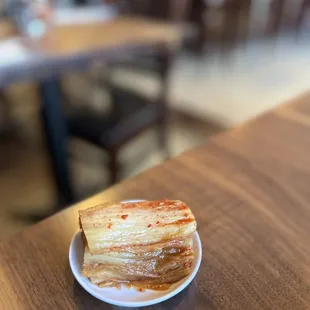 a plate of food on a table
