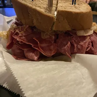Reuben sandwich. Huge. Easily shareable with another person