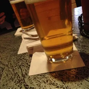 Tall glass of Bells Oberon.