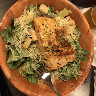 Salmon Cesar salad