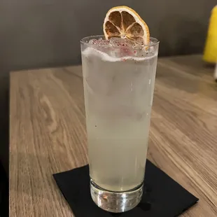 a glass of lemonade