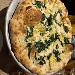 Vegan Okey Dokey Artichokie - our favorite pizza in all of Dayton!