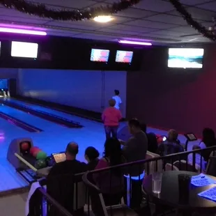 Blacklight bowling! Lots of fun.