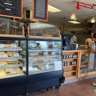 Pastries and bread counter