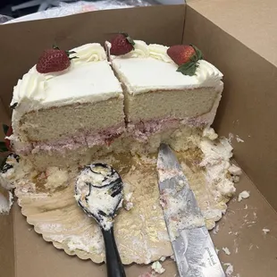 Strawberry wedding cake