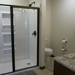 Bathroom finish for new barndominium.