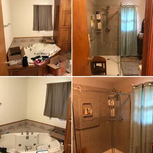 Before and After on a bathroom remodel