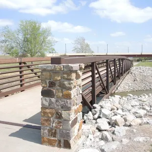Pedestrian bridge on the path along the Oklahoma River