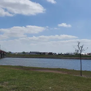 Oklahoma River, overpass, and Ferris wheel