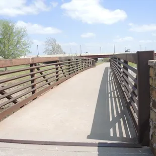 Pedestrian bridge on the path along the Oklahoma River