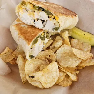 Garlic grilled chicken wrap