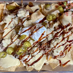 Pulled-pork nachos