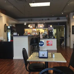 Inside the restaurant.