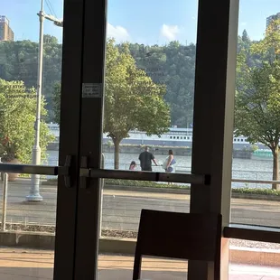 View of the river from our table