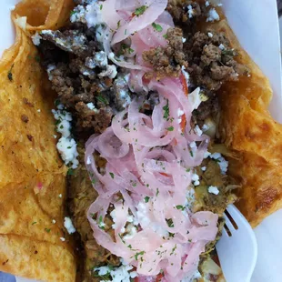 Half chicken half spiced beef.. #crazygood