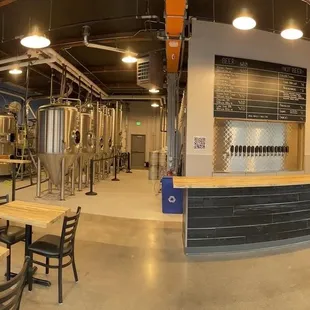 the inside of a brewery