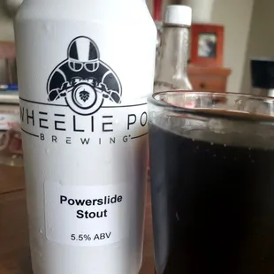 My favorite out of the four beers I had, the Powerslide Stout.