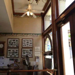 a chandelier in a coffee shop