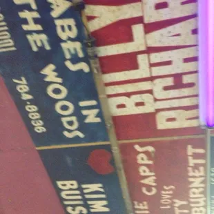 On the ceiling. Fun to read.