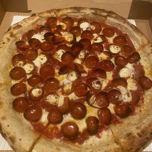 Pepperoni pizza was our favorite. Appreciated the amount of pepperoni so kids don&apos;t fight over which slice is better