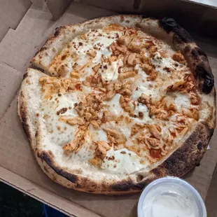 Buffalo chicken pizza from Wheelz Pizza of Charlotte