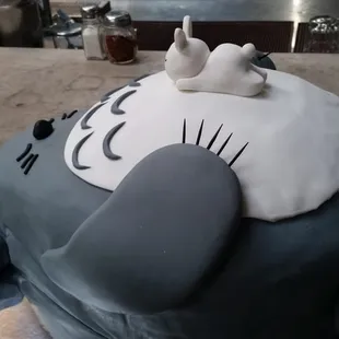 My daughter's first birthday cake. Totoro!