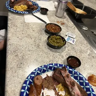 a plate of food on a counter
