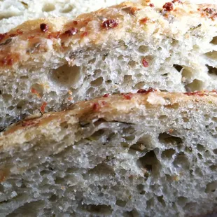 Spinach, garlic and onion bread, mouthwatering as always