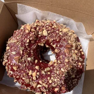 Blackberry almond doughnut