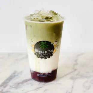 Red Bean Matcha Latte