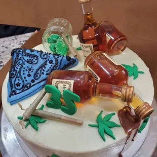 420 BANDANA WHISKEY BUTTERCREAM CAKE