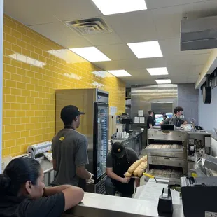 people working in a restaurant