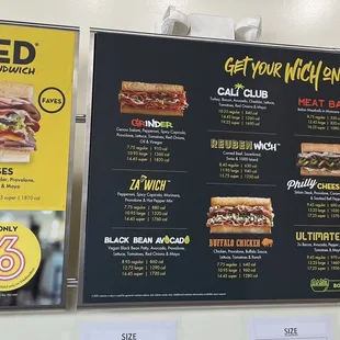 Menu board