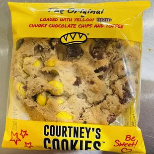 a bag of cookies on a table