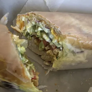 So many fresh ingredients and tasted delicious! TURKEY sandwich.