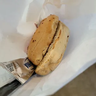 a sandwich in a wrapper