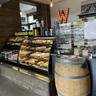 a display of baked goods