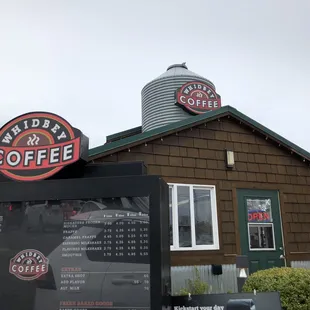 the exterior of a coffee shop